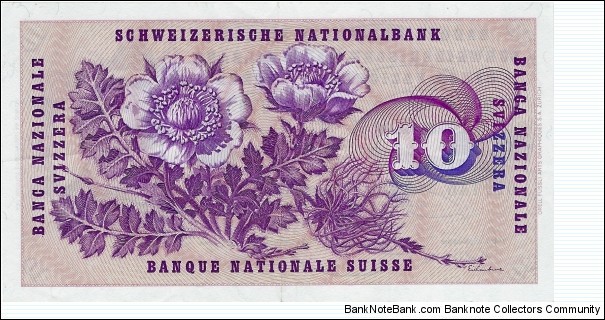 Banknote from Switzerland year 1973