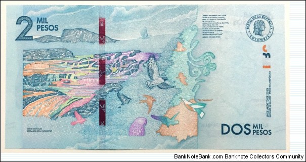 Banknote from Colombia year 2015