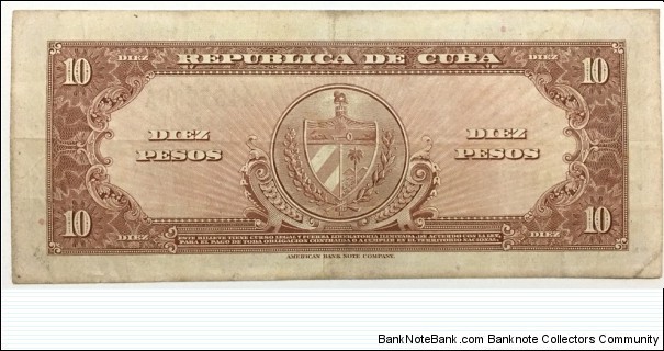 Banknote from Cuba year 1960