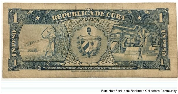 Banknote from Cuba year 1959