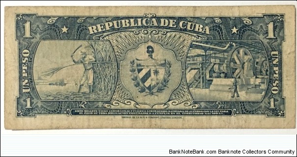 Banknote from Cuba year 1957