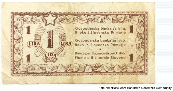 Banknote from Yugoslavia year 1945