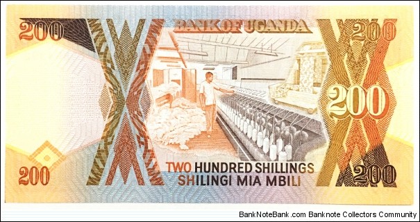 Banknote from Uganda year 1987