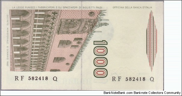 Banknote from Italy year 1982