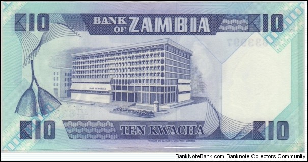 Banknote from Zambia year 1980