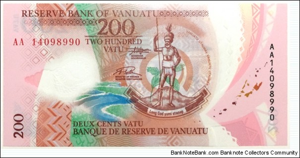 200 Vatu (Polymer Issue) Banknote
