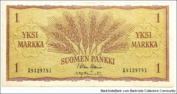 1 Markka(1963) Banknote