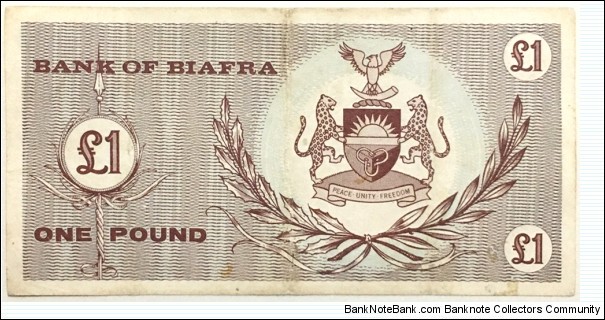 Banknote from Biafra year 1968