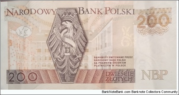 Banknote from Poland year 2015