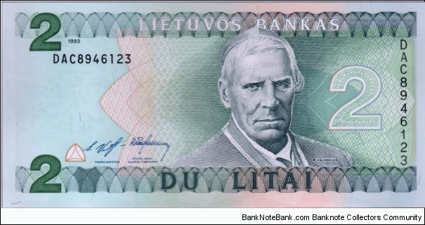 P-54 2 Litai Banknote