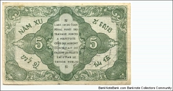 Banknote from Vietnam year 1942