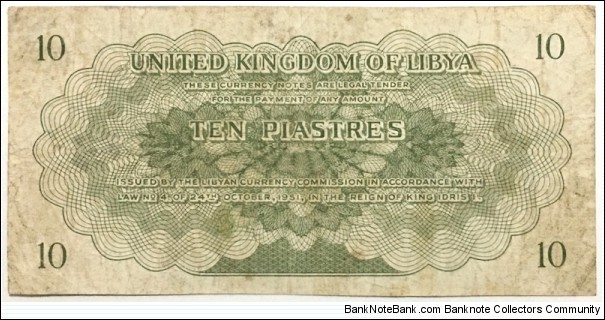 Banknote from Libya year 1951