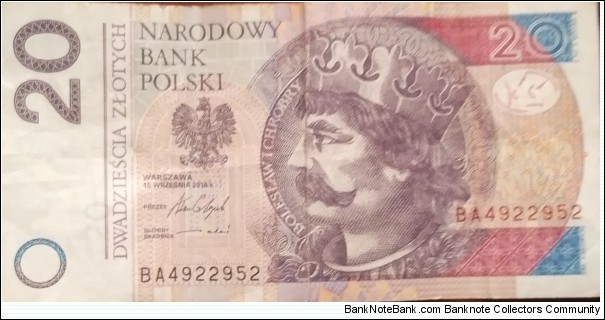 Poland 20 Złotych
BA 4922952 Banknote