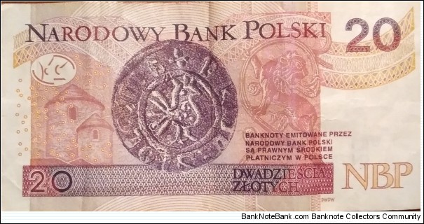 Banknote from Poland year 2016