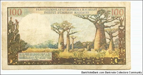 Banknote from Madagascar year 1966