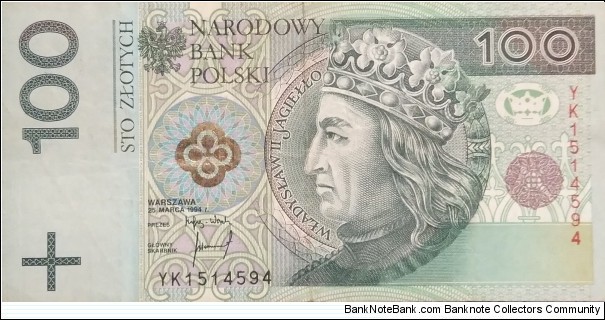 Poland 100 Złotych
YK 1514594 Banknote