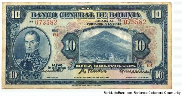 10 Bolivianos Banknote