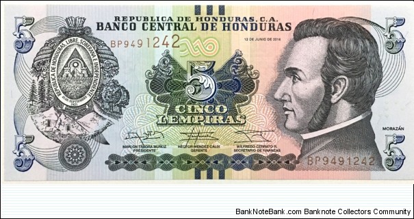 5 Lempiras Banknote
