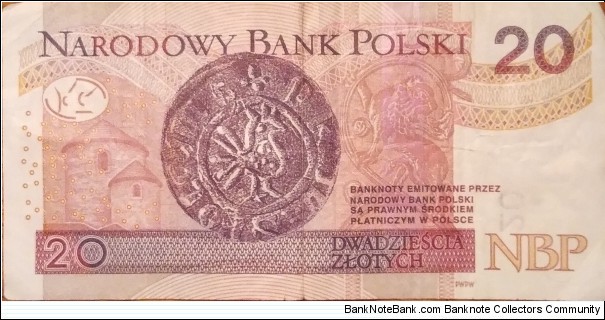 Banknote from Poland year 2016