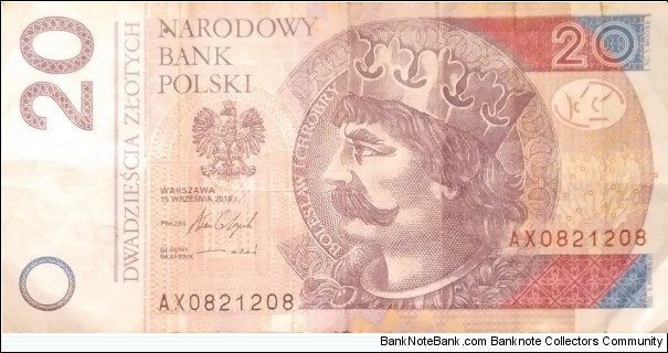 Poland 20 Złotych
AX 0821208 Banknote