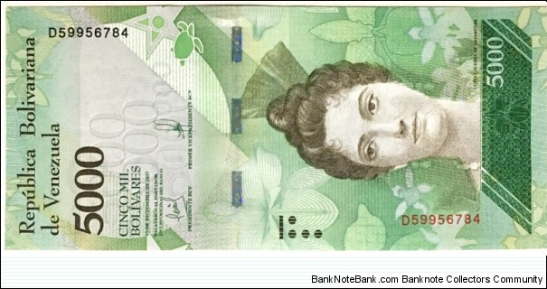 5000 Bolivares Banknote