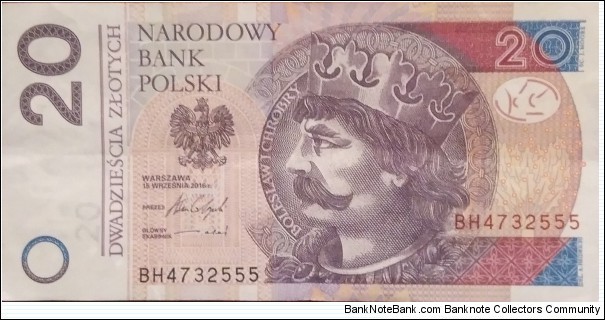 Poland 20 Złotych
BH 4732555 Banknote