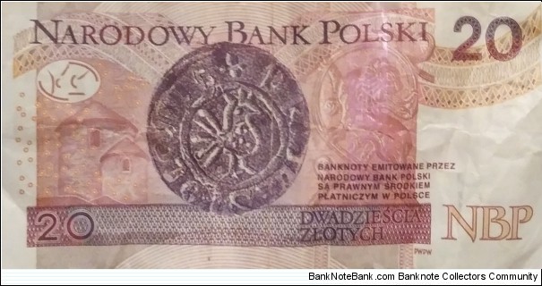 Banknote from Poland year 2016