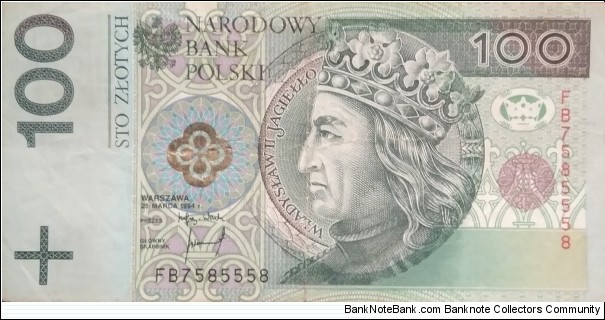 Poland 100 Złotych
FB 7585558 Banknote