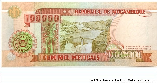 Banknote from Mozambique year 1993