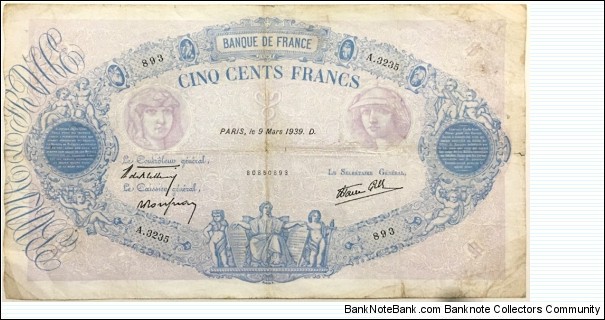 500 Francs Banknote