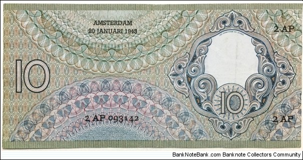 Banknote from Netherlands year 1943