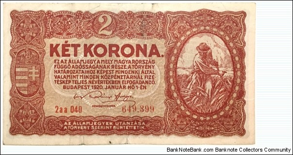 2 Korona Banknote