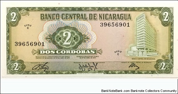 2 Cordobas Banknote