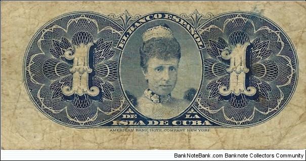 Banknote from Cuba year 1896