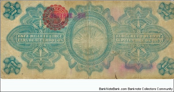 Banknote from Mexico year 1915