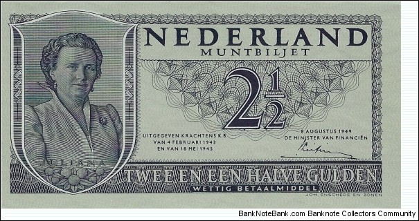 NETHERLANDS 2.5 Gulden  Banknote