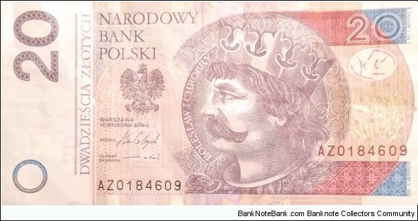 Poland 20 Złotych
AZ 0184609 Banknote