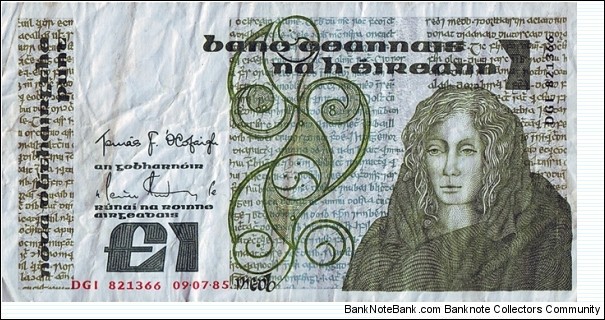Ireland 1985 1 Pound. Banknote