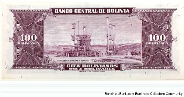 Banknote from Bolivia year 1945