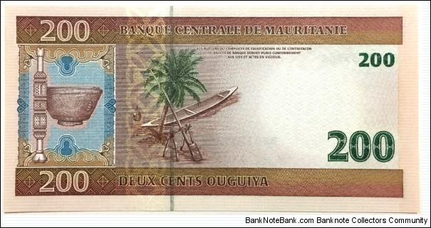 Banknote from Mauritania year 2006