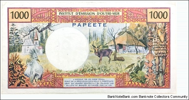 Banknote from French Polynesia year 1977