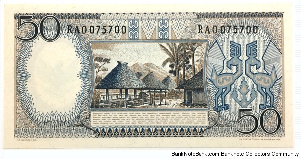 Banknote from Indonesia year 1964