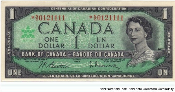 BC-45bA $1 Centennial Replacement Banknote