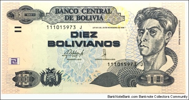 10 Bolivianos Banknote