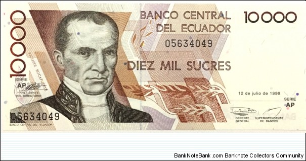 10.000 Sucres  Banknote