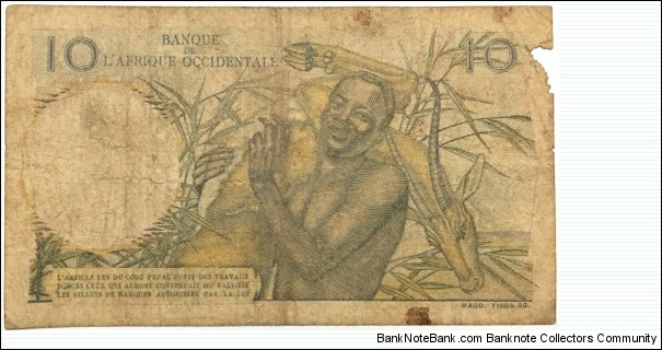 Banknote from West African States year 1949