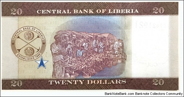 Banknote from Liberia year 2017