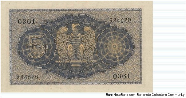 Banknote from Italy year 1944