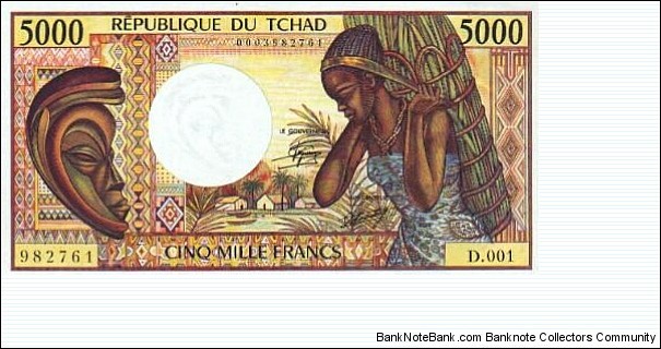 5000 Francs  Banknote