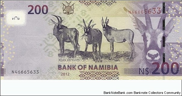 Banknote from Namibia year 2012